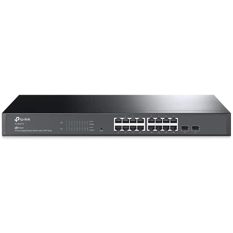 Switch TP-Link Jetstream 16 Puertos Gigabit +2 Sfp Rack 19