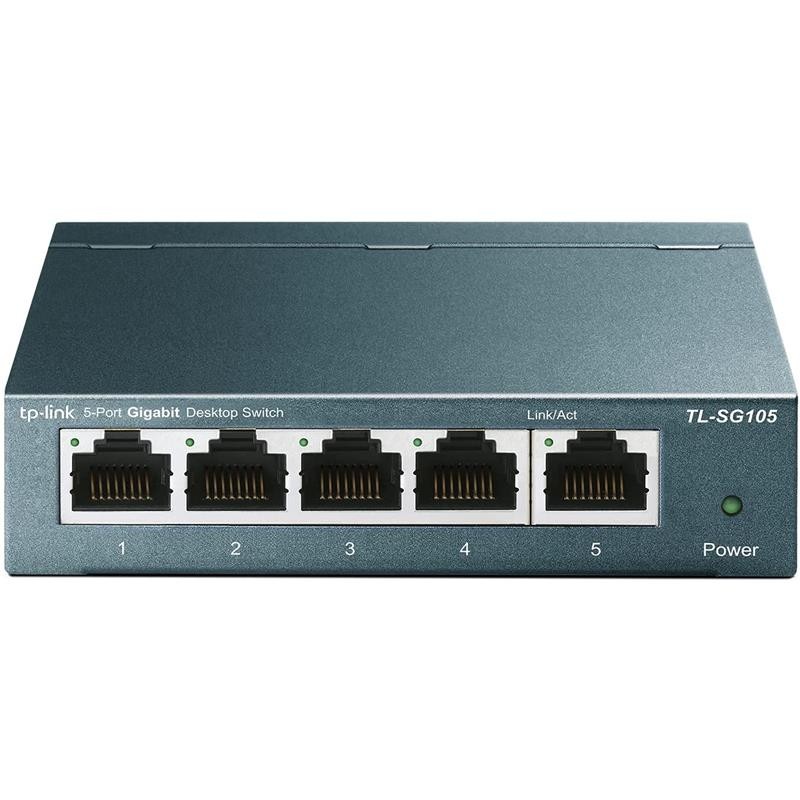 Switch TP-Link TL-SG105S Gigabit 5 Puertos Metalico Switch TP-Link TL-SG105S Gigabit 5 Puertos Metalico