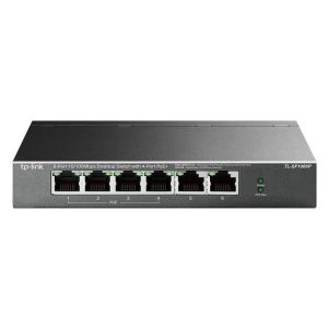 Switch TP-Link Ethernet 6 Puertos ( 4 PoE ) TL-SF1006P