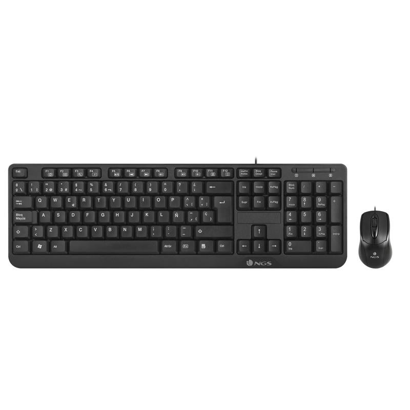 Teclado + Ratón NGS Cocoakit USB Multimedia Black