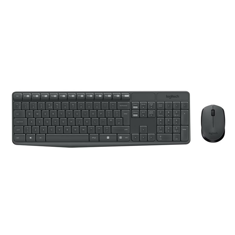 Teclado + Ratón Logitech MK235 Wireless Black