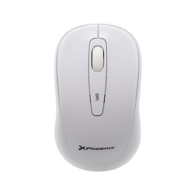 Ratón Phoenix 2.4 GHz 1600DPI Wireless White
