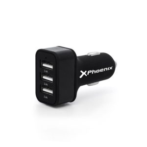 Cargador Coche Smartphone Phoenix 5V 3x USB 7.2A