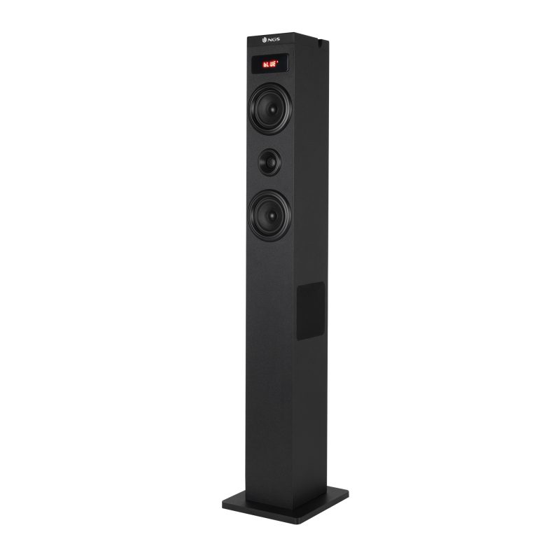 Altavoz Torre de Sonido NGS Sky Charm 2.1 80W Bluetooth USB/AUX/Radio Black