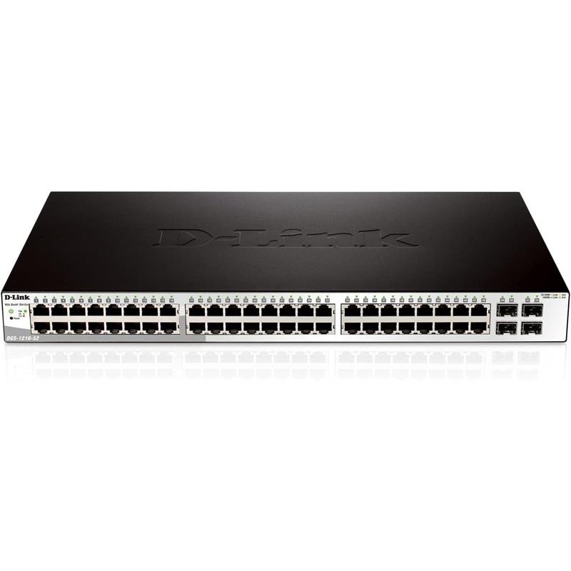 Switch D-Link Gigabit 48 Puertos + 4SFP Semigestionable DGS-1210-52 Switch D-Link Gigabit 48 Puertos + 4SFP Semigestionable DGS-1210-52