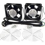 Ventilador Doble 12 CM PowerGreen Armario Rack