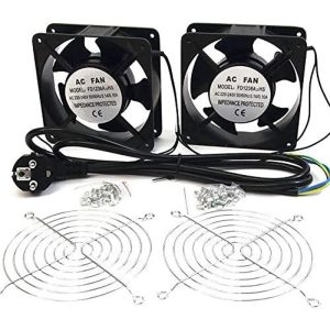 Ventilador Doble 12 CM PowerGreen Armario Rack