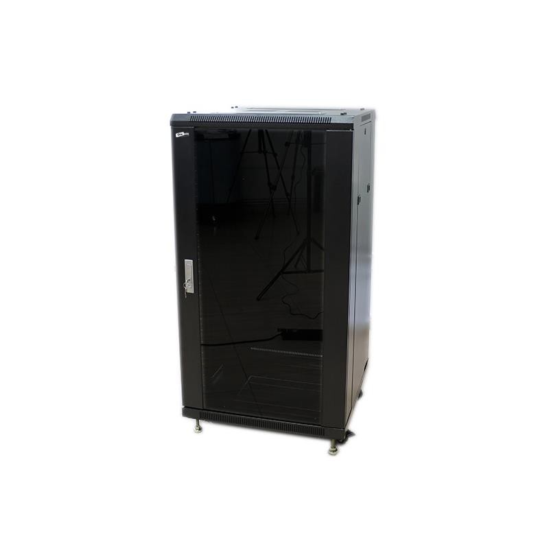 Armario Rack PowerGreen 22U 60X80 Desmontado Puertas Cristal y Metal