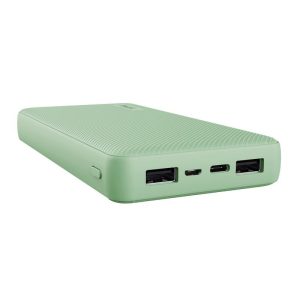 Powerbank Trust Primo 20000MAH USB + USB-C 2A Green