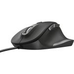 Ratón Trust Fyda Wired Comfort Ergonómico Eco USB Black
