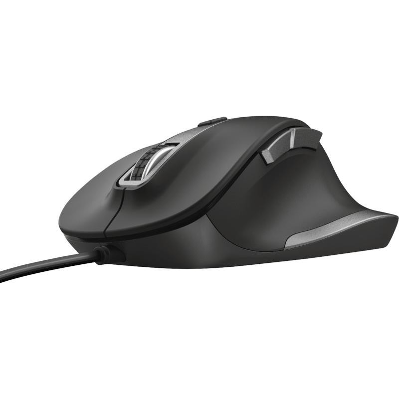 Ratón Trust Fyda Wired Comfort Ergonómico Eco USB Black