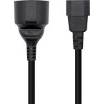 Cable Aisens A132-0467 C14 macho a Schuko hembra, 25 cm negro
