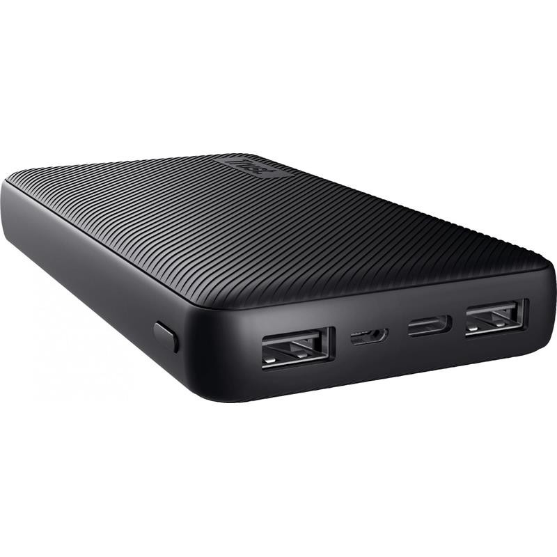 Powerbank Trust Primo 15000MAH 2A USB + USB-C + Micro-usb Eco Black