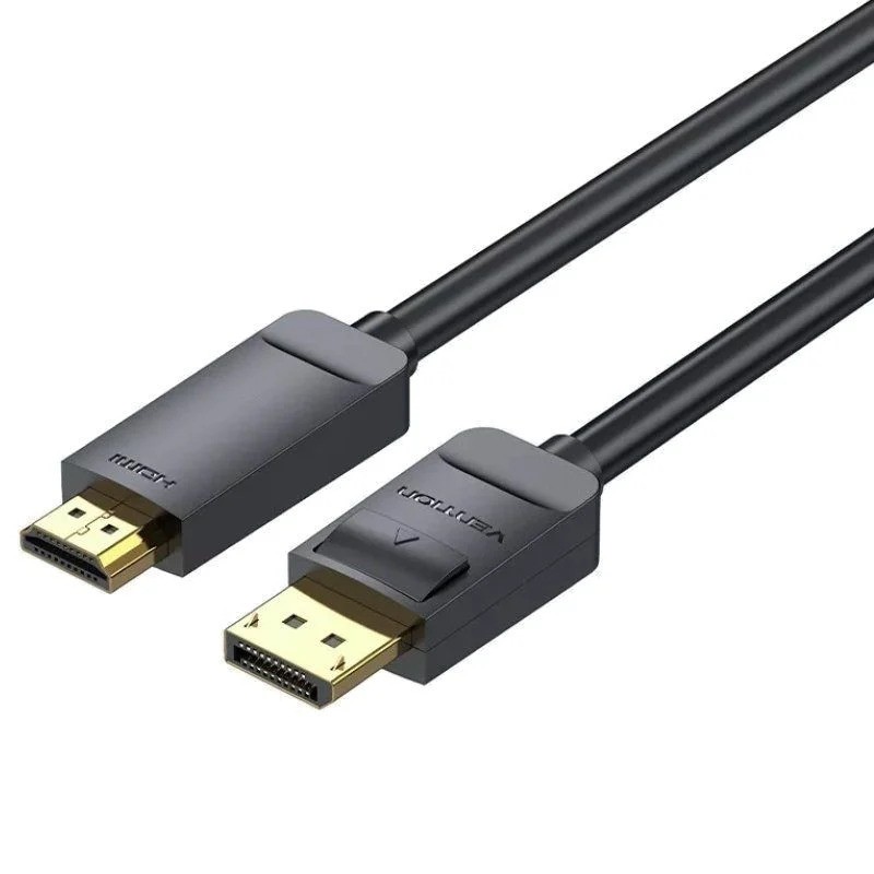 Cable Conversor Vention Display Port M - HDMI 1.4 4K 1M Black Cable Conversor Vention Display Port M - HDMI 1.4 4K 1M Black