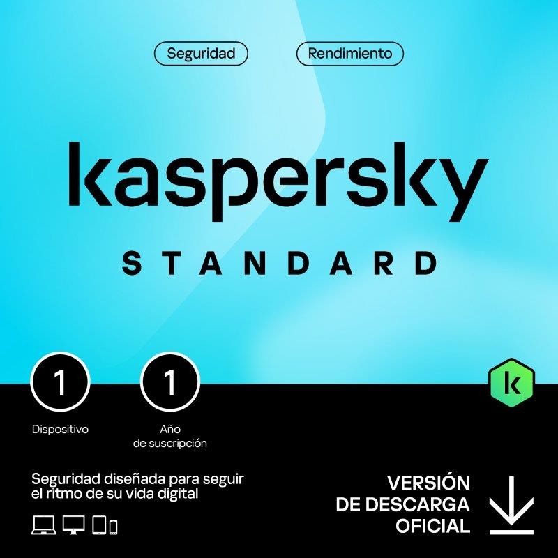 Antivirus Kaspersky Standard 1YEAR 1L PC/Mac/Android/iOS L.electronica
