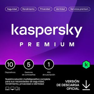 Antivirus Kaspersky Premium 1YEAR 10L PC/Mac/Android/iOS L.electronica