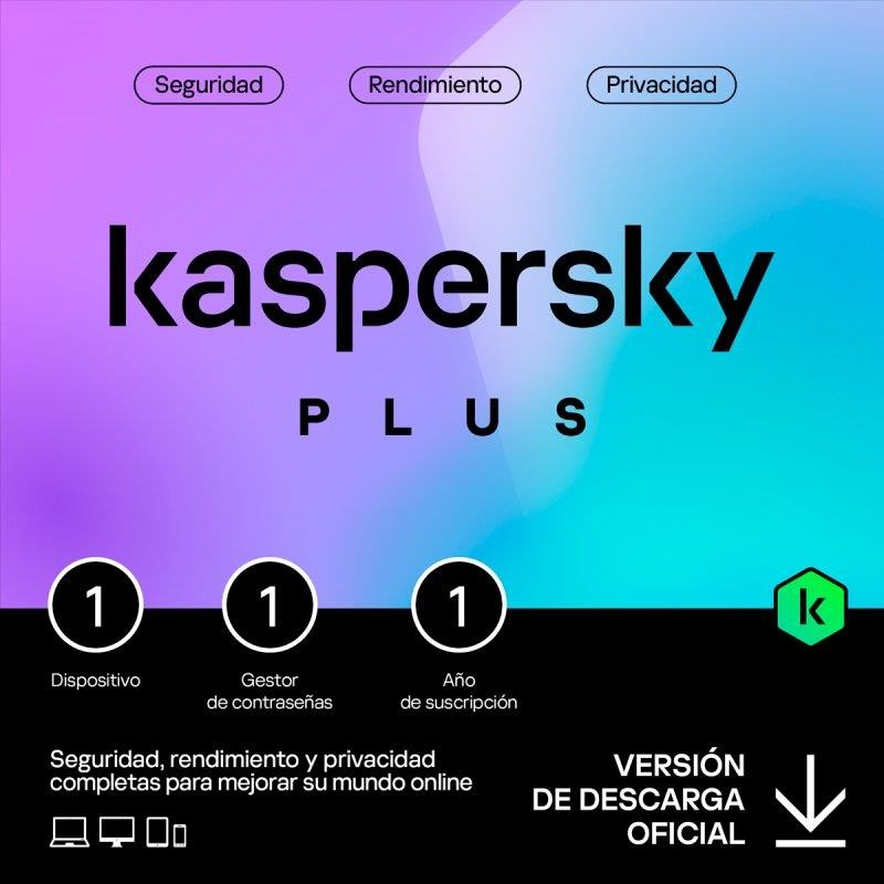 Antivirus Kaspersky Plus 1YEAR 1L PC/Mac/Android/iOS L.electronica Antivirus Kaspersky Plus 1YEAR 1L PC/Mac/Android/iOS L.electronica