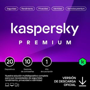 Antivirus Kaspersky Premium 1YEAR 20L PC/Mac/Android/iOS L.electronica