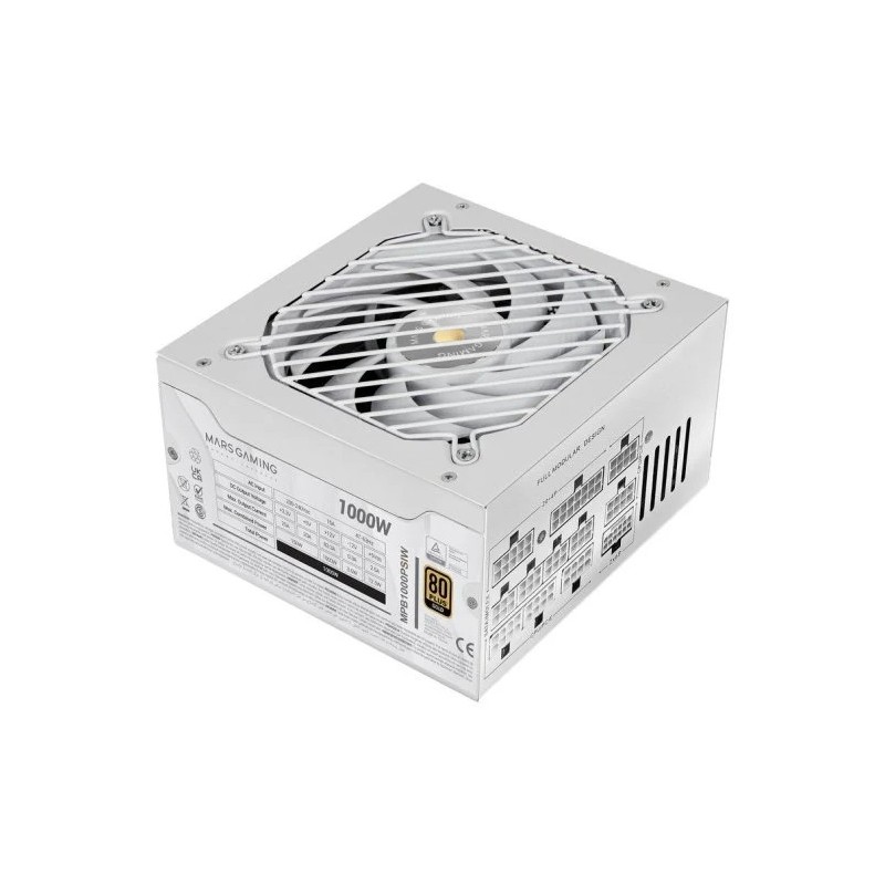 Fuente de Alimentación Mars Gaming Mbp 1000W 80+ Gold Modular White