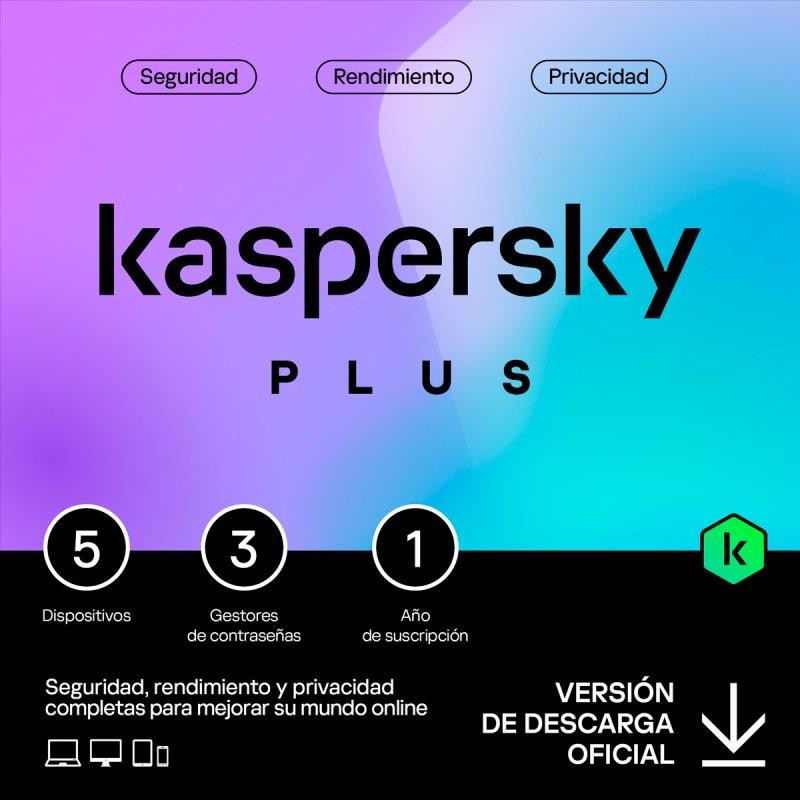 Antivirus Kaspersky Plus 1YEAR 5L PC/Mac/Android/iOS