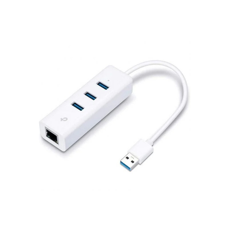Adaptador TP-Link USB 3.0 a LAN RJ-45 Gigabit + Hub USB 3.0