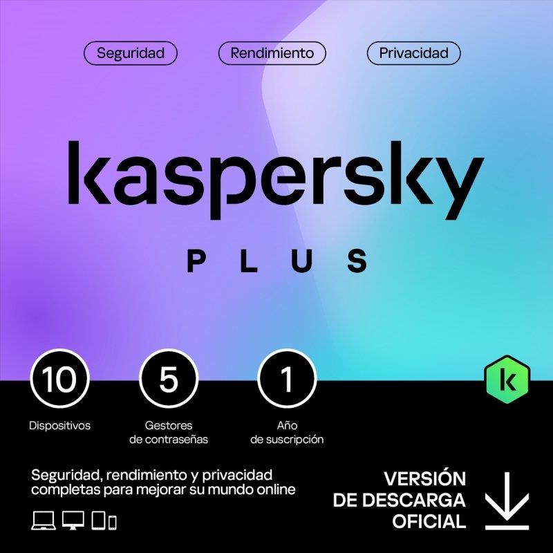 Antivirus Kaspersky Plus 1YEAR 10L PC/Mac/Android/iOS