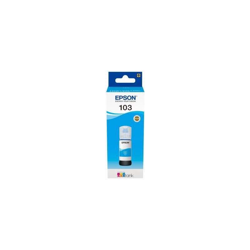 Tinta Epson Bote 103 Cyan Ecotank Bottle C13T00S24A10 L31XX