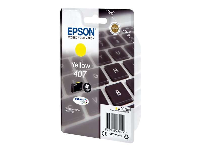 Tinta Epson C13T07U440 L T07U4 Yellow WF-4745DTWF 407L