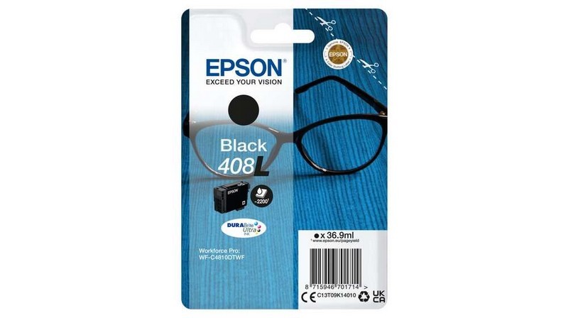 Tinta Epson C13T09K14010 T09K1 Black WF-4810DTWF 408L