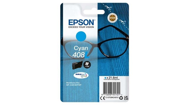 Tinta Epson C13T09K24010 T09K2 Cyan WF-4810DTWF 408L