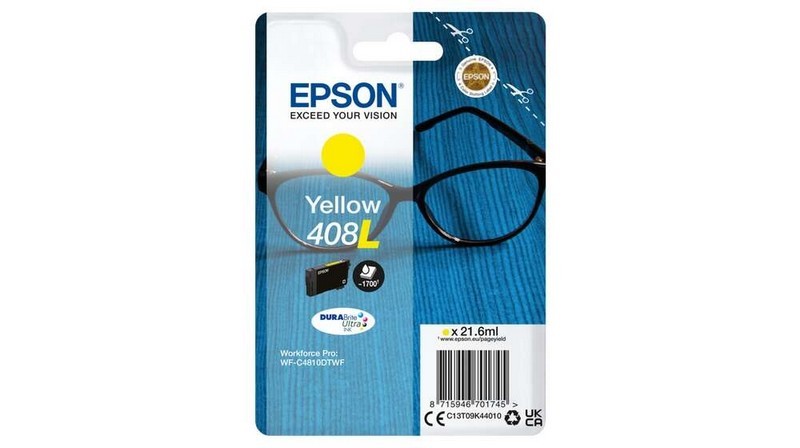Tinta Epson C13T09K44010 T09K4 Yellow WF-4810DTWF 408L
