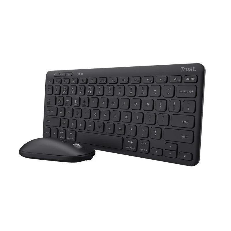 Teclado + Ratón Trust Lyra Tkl Wireless Multidispositvo Black