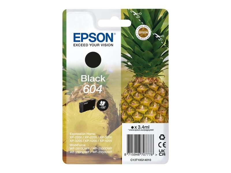 Tinta Epson C13T10G1401 T10G1 Black 604 Tinta Epson C13T10G1401 T10G1 Black 604
