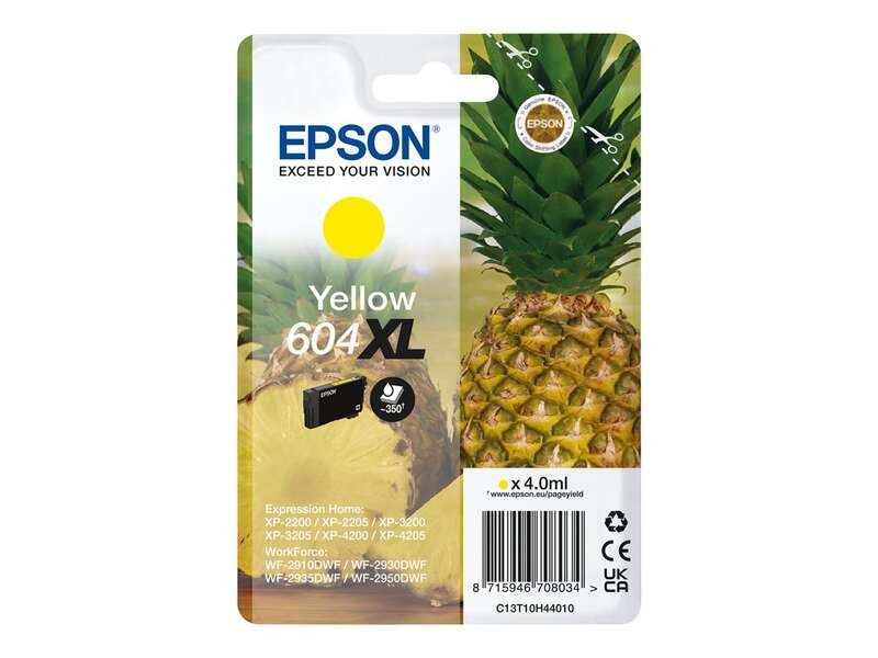 Tinta Epson C13T10H4401 T10H4 Yellow 604XL