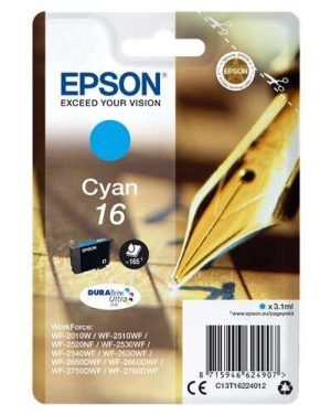 Tinta Epson C13T16224012 T1622 Cyan 16