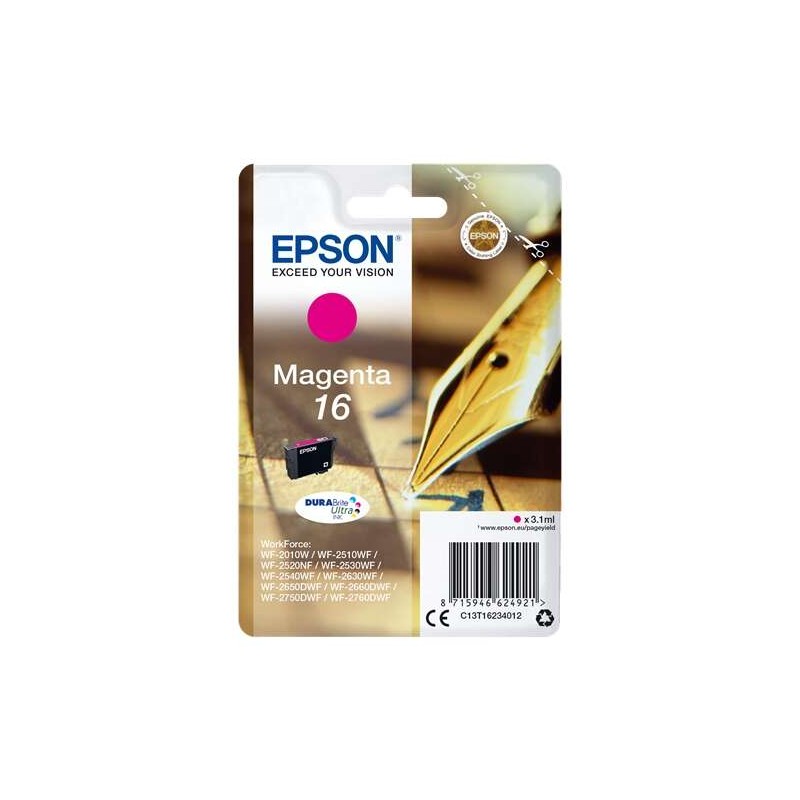 Tinta Epson C13T16234012 T1623 Magenta 16