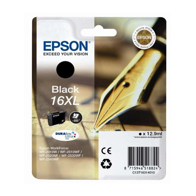 Tinta Epson C13T16314012 T1631 Black 16XL