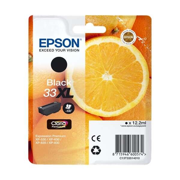 Tinta Epson C13T33514012 Black XL 33XL Premium Tinta Epson C13T33514012 Black XL 33XL Premium