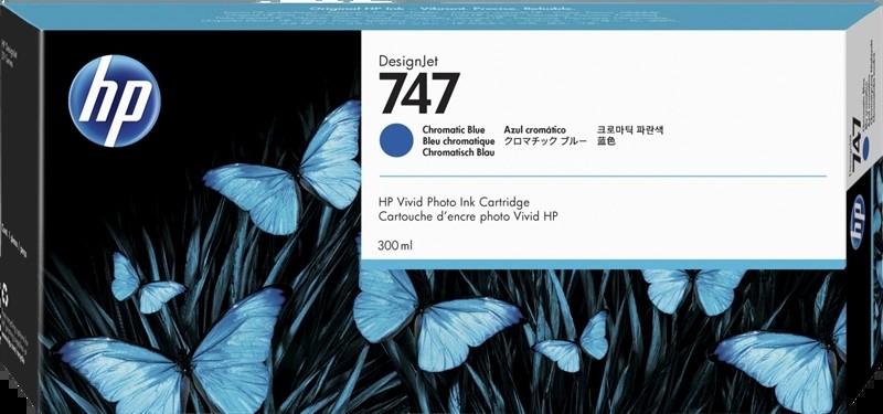 Tinta HP P2V85A Chromatic Cyan Nº 747