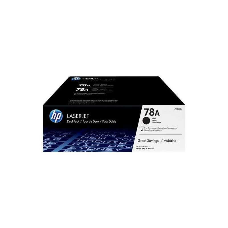 Toner HP CE278A Black Pack 2UD