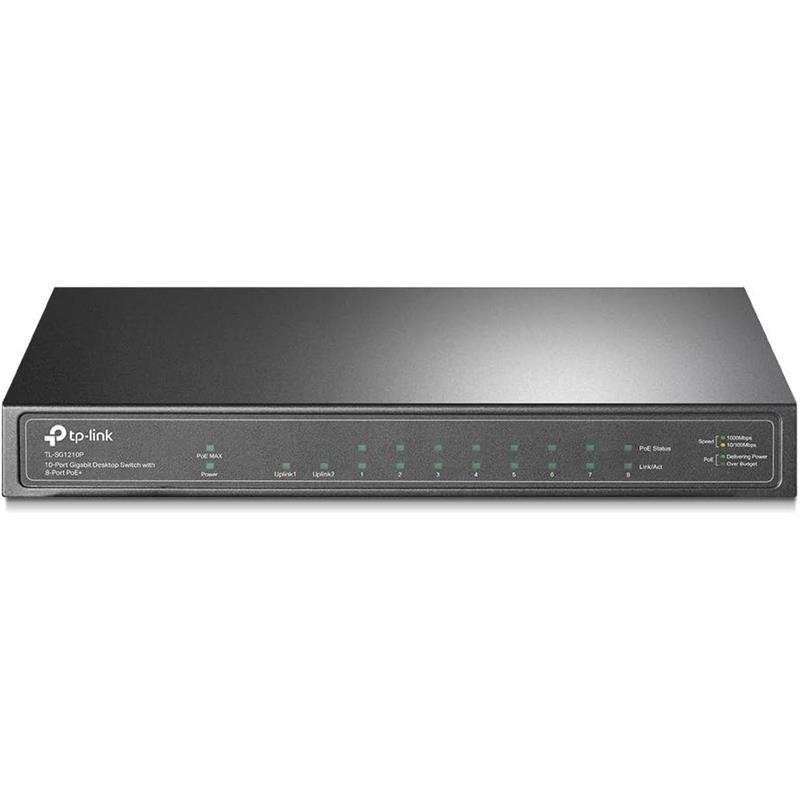 Switch TP-Link Gigabit 8 Puertos PoE + 1 Sfp TL-SG1210P