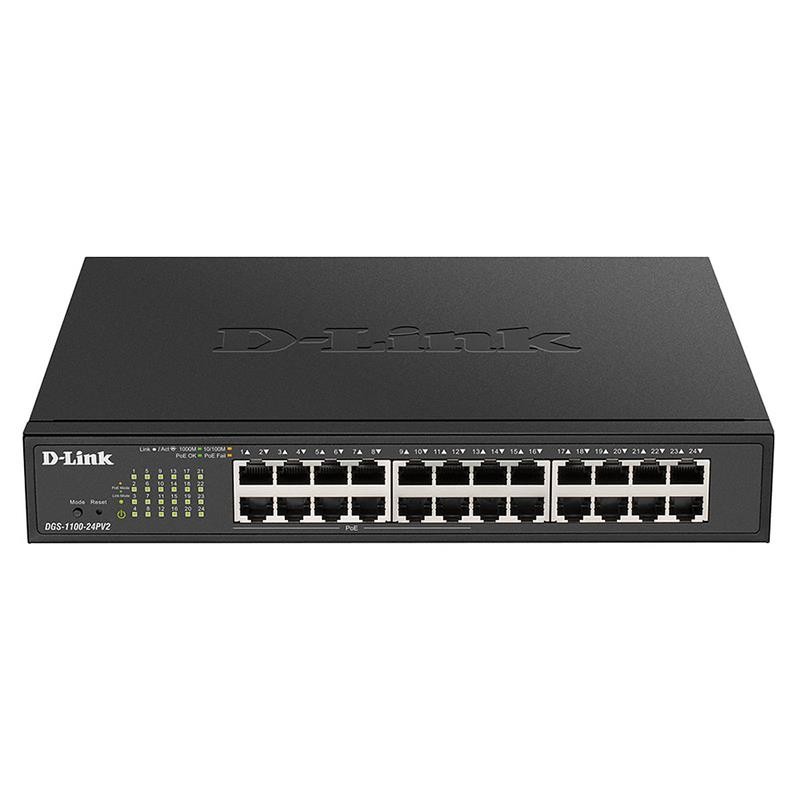 Switch D-Link Gigabit 24 Puertos + PoE DGS-1100-24PV2/e Switch D-Link Gigabit 24 Puertos + PoE DGS-1100-24PV2/e