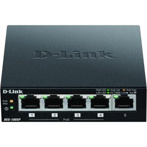 Switch D-Link Gigabit 5 Puertos DGS-1005P/e PoE