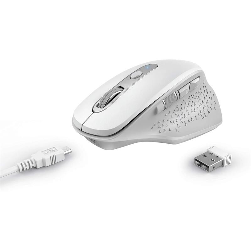 Ratón Trust Ozaa Ergonómico Recargable Wireless White Ratón Trust Ozaa Ergonómico Recargable Wireless White