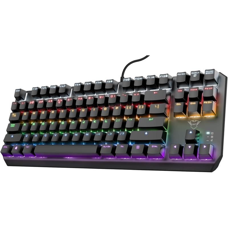 Teclado Trust Gaming Gxt 834 Callaz Mecanico Tkl USB RGB