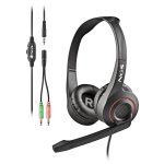 Auriculares + Micrófono NGS MSX10PRO Jack 3.5MM Black + Adaptador Doble Jack