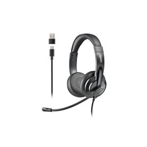 Auriculares + Micrófono NGS VOX605USBC Usb-a/C Black
