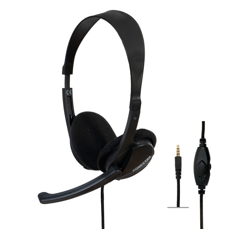 Auriculares + Micrófono Fonestar HOME-35 Jack 3.5MM Black Auriculares + Micrófono Fonestar HOME-35 Jack 3.5MM Black