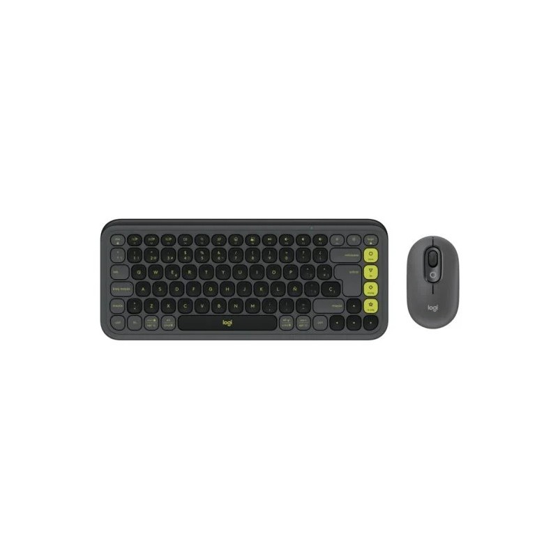 Teclado + Ratón Logitech Pop Icon Wireless Black/Green