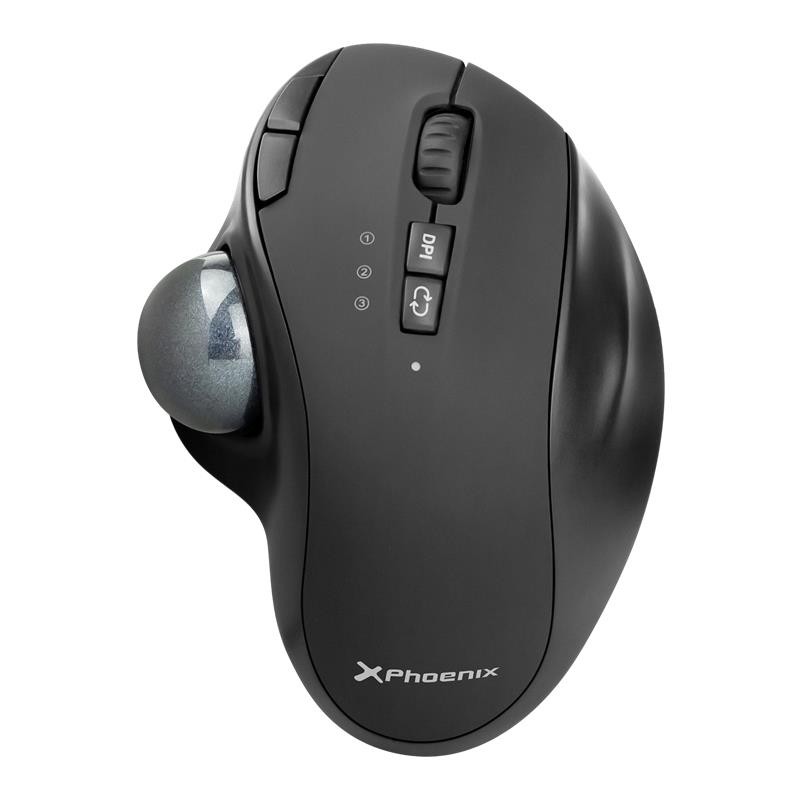 Ratón Phoenix Ergonómico Trackball Wireless Black Ratón Phoenix Ergonómico Trackball Wireless Black